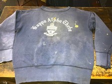 60s Vintage Faded Navy Sweatshirt, Oversized