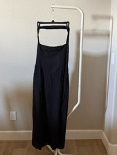 Kaywide Women’s Black Halter Maxi A-line Dress Sleeveless Pockets Casual L