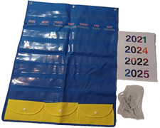 NEW Monthly Calendar Pocket Chart with 114 educational cards - 27  x23 Classroom