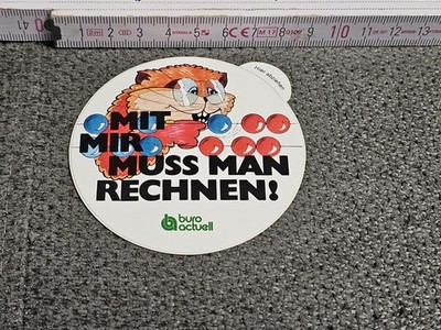 Mit Mir Muss Man Rechnen  - Aufkleber / Sticker Werbung (2H)