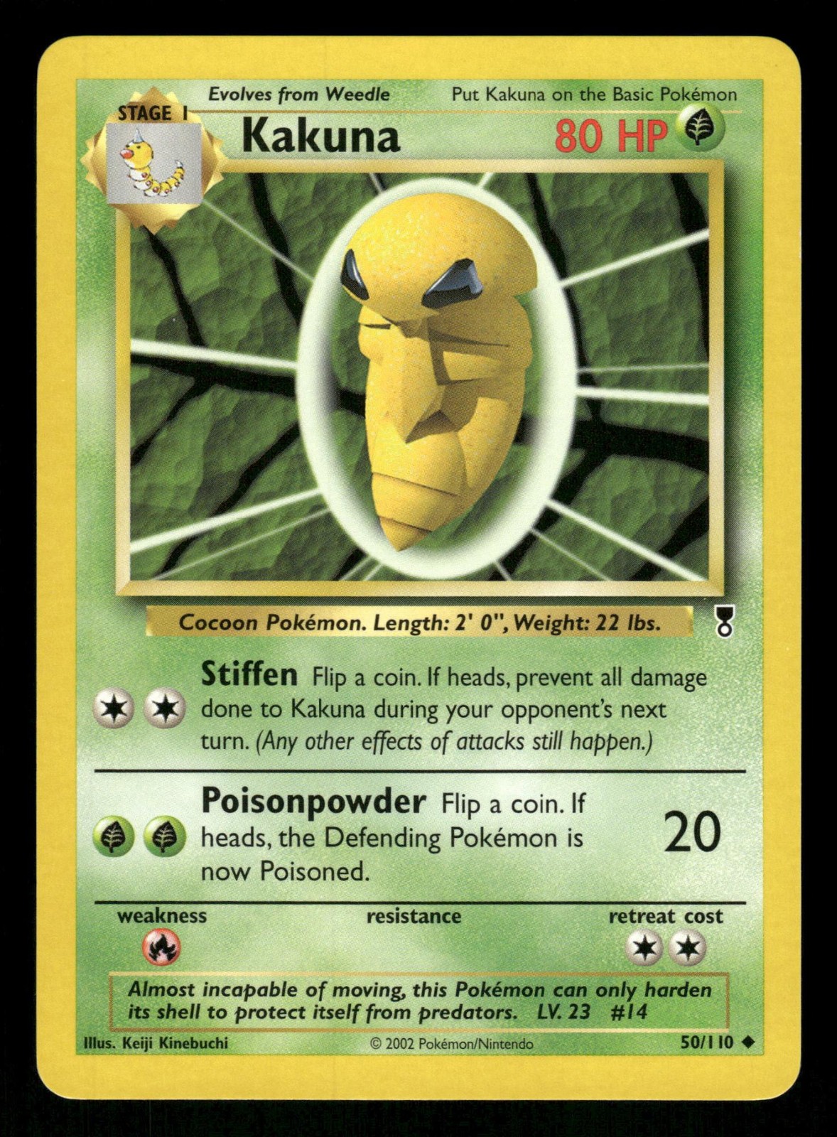 Kakuna 50/110 NM Uncommon Legendary Collection 2002 Pokemon TCG