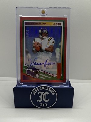 2025 Panini Score - Warren Moon RED ZONE AUTO /20 CLEAN   