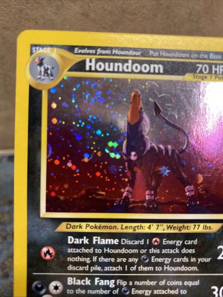 Pokémon Houndoom Double Holo Neo Revelation 8/64 Swirl - Image 2 of 4