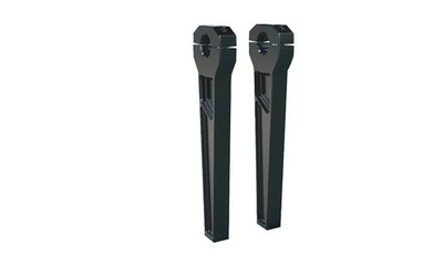 Todds Cycle TD-R11-10B 1in Lenkererhöher Kit 10in Rise Schwarz