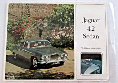 VTG Jaguar 4.2 Original Showroom Sales Brochure 9''x11'' Sedan Specifications Ad