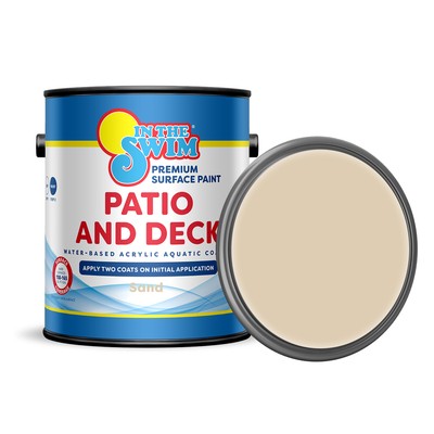 In The Swim Patio and Deck Paint - Water Based Acrylic Coating - For Sprayed,