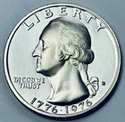 1976-S Washington Quarter • Bicentennial 40% Silver SMS • Gem Uncirculated