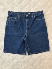 Vtg 90s Levis 550 Relaxed Fit Jean Shorts Mens 38x11 Blue Denim Made In USA