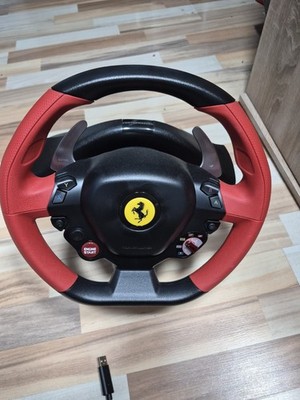 Thrustmaster Ferrari 458 Spider Rennlenkrad PC USB mit Pedalen Schaltwippen