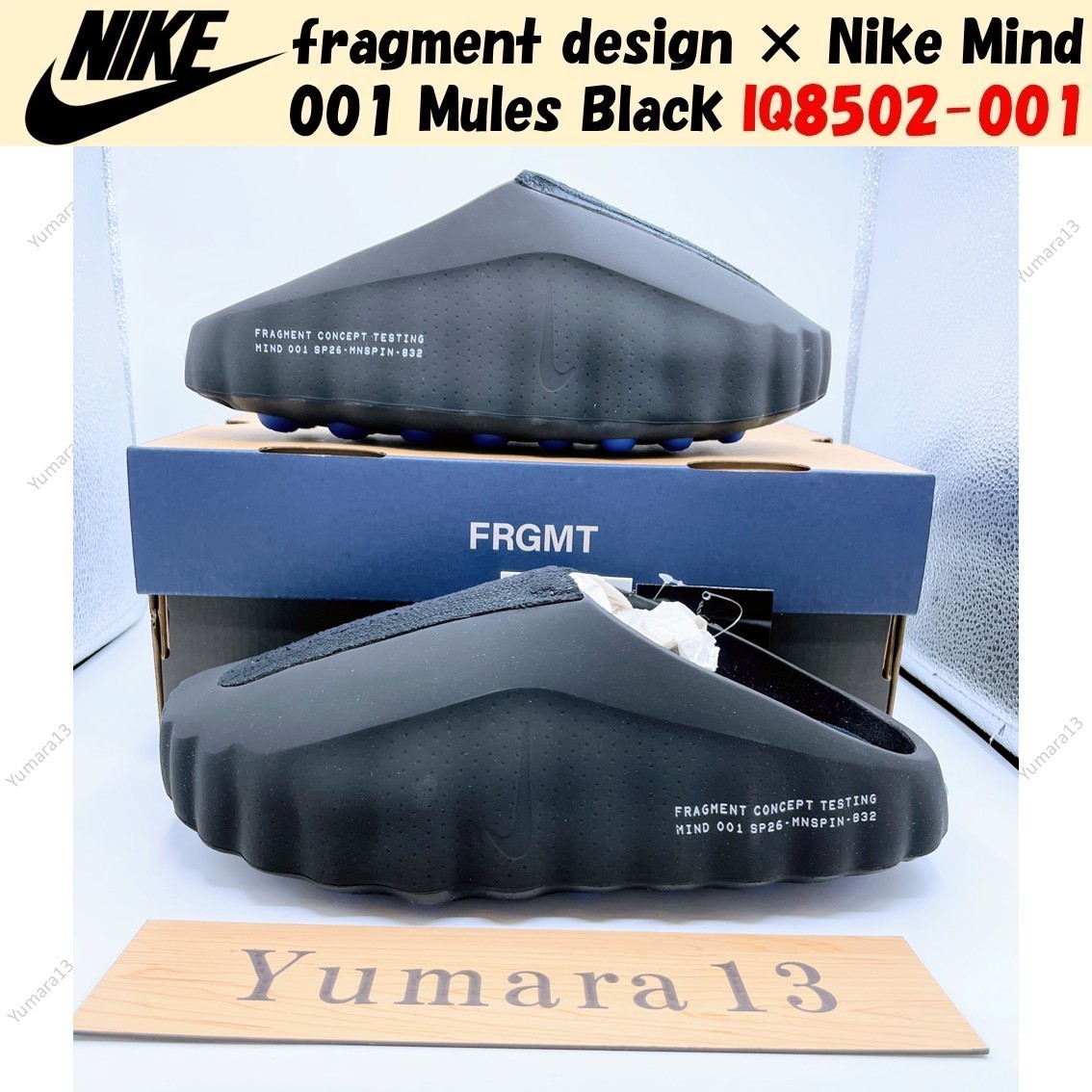 fragment design × Nike Mind 001 Mules fragment design × Nike Mind 001 Mules Black IQ8502-001 Men's Size