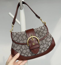 Coach Soho Bag Retro Style Signature Jacquard Shoulder Bag CJ814