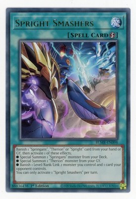 Yugioh Spright Smashers BLMR-DE098 Ultra Rare 1. NM x3 Spielset