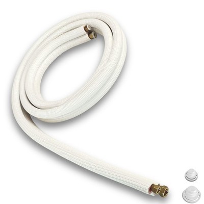 10 Ft Aluminum HVAC Line Set 1/4  3/8 Inch for Mini Split AC, Flexible High-P...
