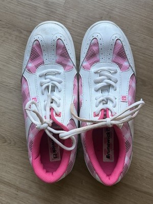 Brunswick Karma Women s Bowling Shoes RW-005 White pink Plaid Size 8.5