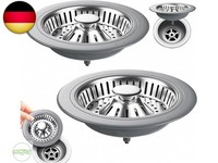2 StüCk Abflusssieb,Edelstahl 3-In-1 Abflusssieb,SpüLbeckensieb,Pop-Up E