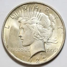 1923 $1 Peace Silver Dollar Uncirculated - RAW - Great Luster / Light Toning