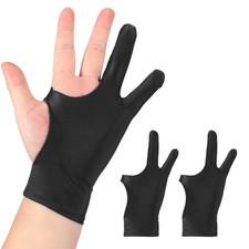 2pcs Artist Drawing Glove l Size Two Finger Graphics Painting Glove Black