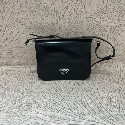 Prada Square Suede Leather Shoulder Crossbody Bag - Excellent #10JO4Y1