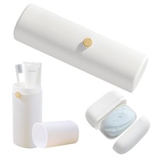 Portable Toothbrush and Toothpaste Holder  Travel Soap Case Set, Leakproof, ...