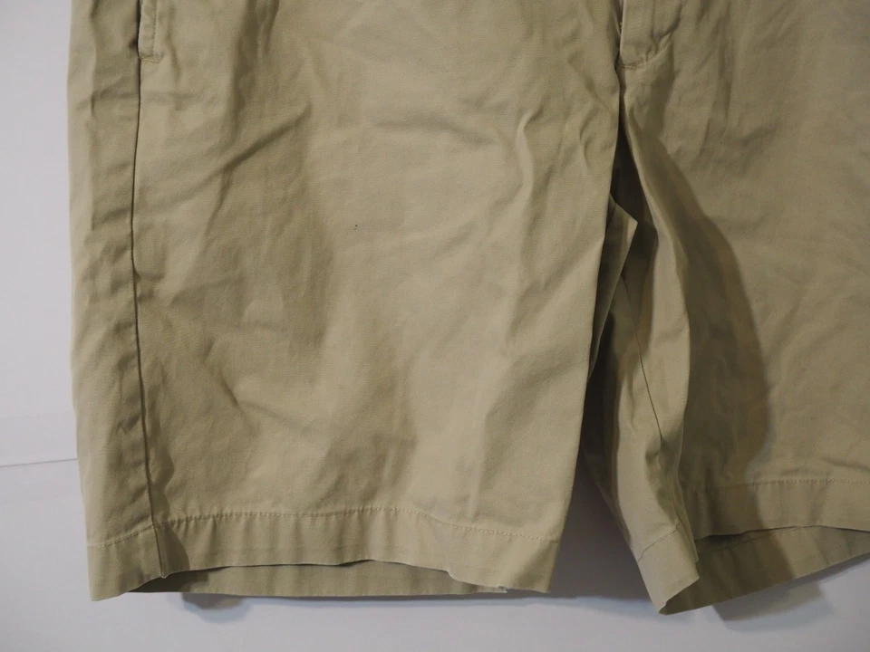 Pantalones cortos de golf Greg Norman beige tostado para hombre talla 34 100 % algodón (mancha) Foto 3 de 4