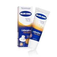 Blue Emu lidocaine Pain Relief Cream Non-Child Resistance Cap, Odor Free, 2.7...