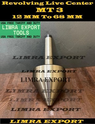 Lathe Machine Revolving Pipe Tube Center 12MM To 68MM Live Tailstock MT 3