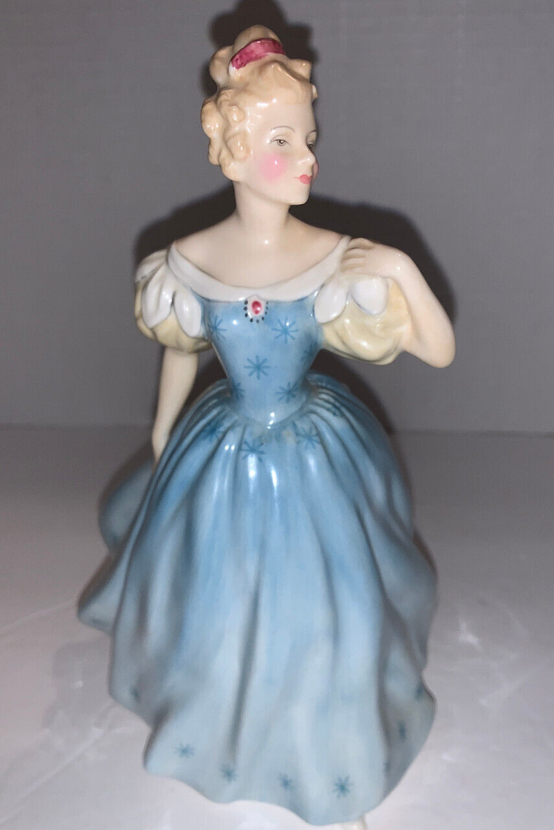 Vintage ROYAL DOULTON Lady in Blue Dress Figurine ENCHANTMENT