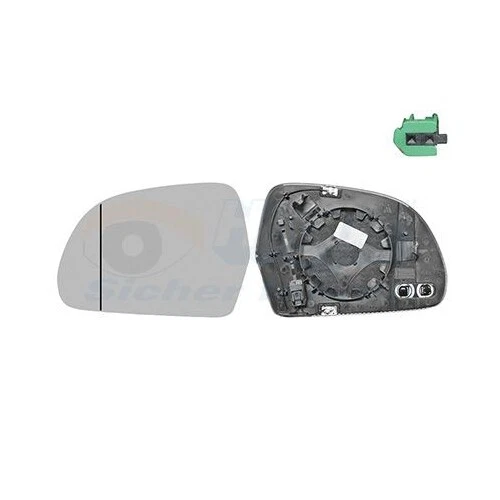 1x Spiegelglas, Außenspiegel VAN WEZEL 0334865U passend für AUDI 