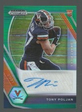 2021 PRIZM DRAFT PICKS  #DPA-TOP  TONY POLJAN  RC  AUTO  NM+  GREEN  RAVENS