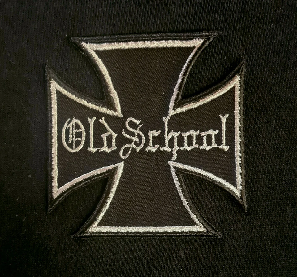 PABA Patch Aufnäher Iron Cross Old School Colour Aufnäher Patches V8 HOTROD BIKER 10