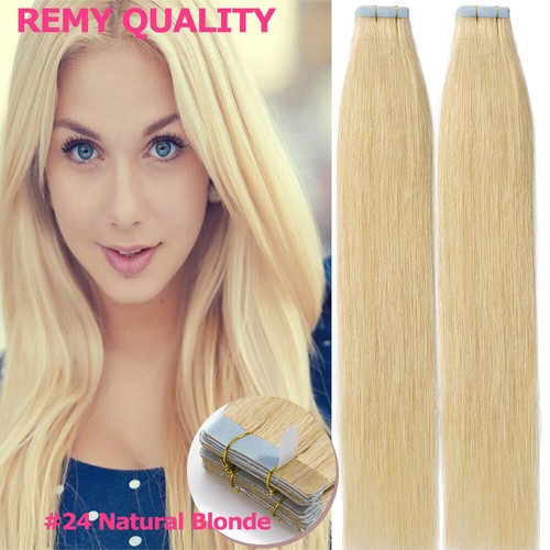 CLEARANCE Thick Tape In 100% Remy Human Hair Extensions 150G FULL HEAD Grey Hair - Picture 19 of 34