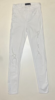 ZGY Ziggy Denim White Distressed Stick & Bones Super Tight Skinny Size 26 Jeans