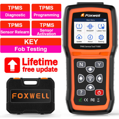 FOXWELL T1000 Tire Pressure Monitoring OBD2 Auto TPMS Sensor Programming Scanner