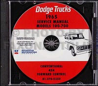 1965 Dodge Truck CD Reparatur Shop Manuell 65 Pickup Power Wagon 100-700