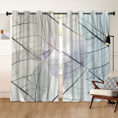 3D Leaf Vein Simplicity Series Printed Bedroom Living Room Sunshade Curtains - Picture 15 of 21