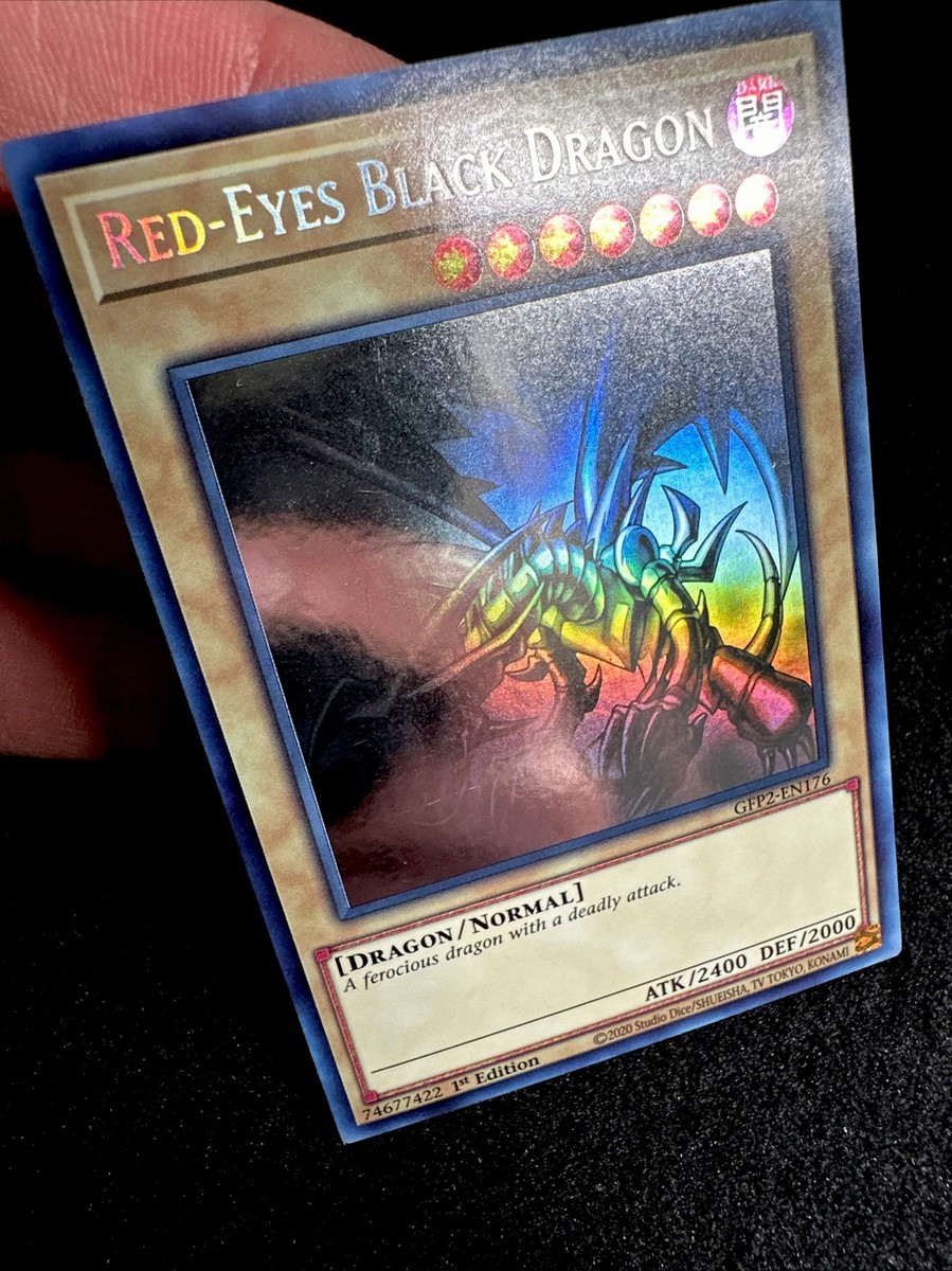 🔥YUGIOH • RED-EYES BLACK DRAGON • GHOST RARE • GFP2-EN176 🔥YUGIOH • RED-EYES BLACK DRAGON • GHOST RARE • GFP2-EN176