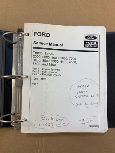 Vintage Ford Tractor New Holland Manual 2000 3000 4000 5000 7000 3550 4400 4500 - Picture 2 of 10