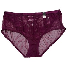 NWT TORRID Cheeky Pantie Underwear Sz 2X-3X Purple Sheer Lace