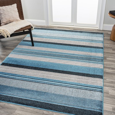 JONATHAN Y Lighting LUX102-4 Luxor 4' x 6' Polypropylene Striped