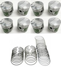 Pistons Set8 Eutectic Coated Skirtsmoly Rings For 1959-1962 Cadillac 390 030