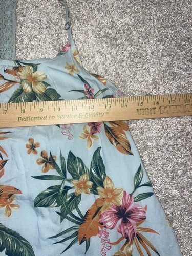 Roxy Disney Little Mermaid Girls Sundress Hawaiian Floral Sz 12 Large - Picture 4 of 11