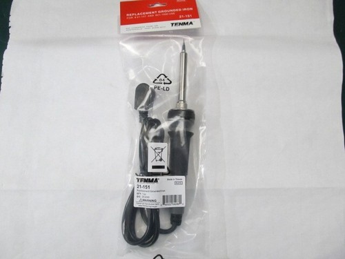 21-151 Replacement Grounded Soldering Iron for 21-147, 21-1590 TENMA. NEW - Picture 1 of 2