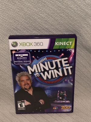 Video Game in Case for Xbox 360 Kinect ''Minute To Win It'' Zoo Publishing Rated E