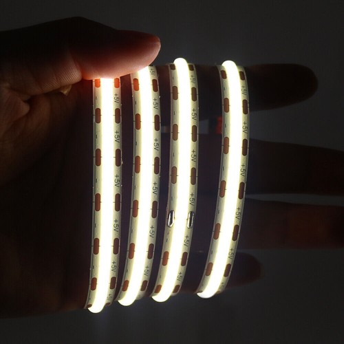 USB 5V COB LED Strip 8mm Cuttable Dimmable Tape Light Warm White For PC TV - Picture 8 of 15