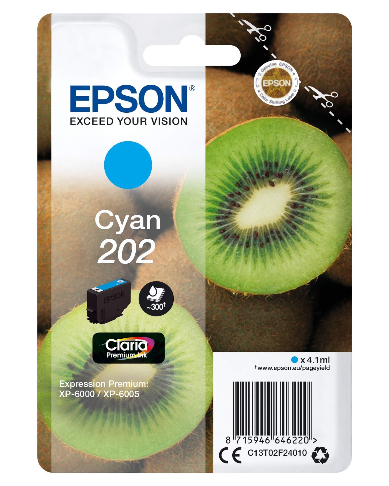 EPSON Tinte 202 C T02F24 NUOVO