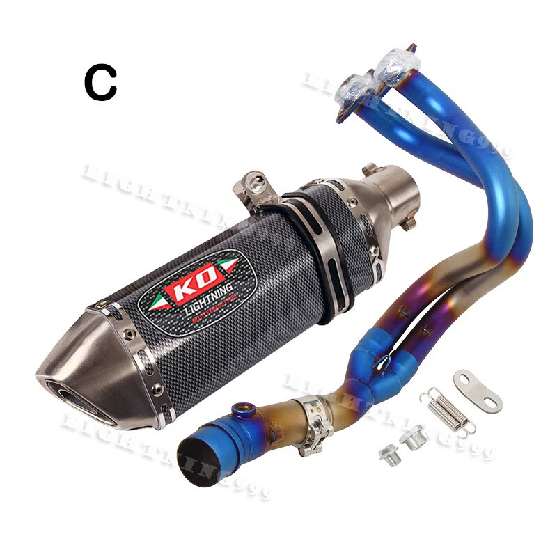 Silenciadores de tubo de escape para motocicleta Kawasaki Ninja 650 Z650 Versys650 2017-2023 Foto 4 de 4