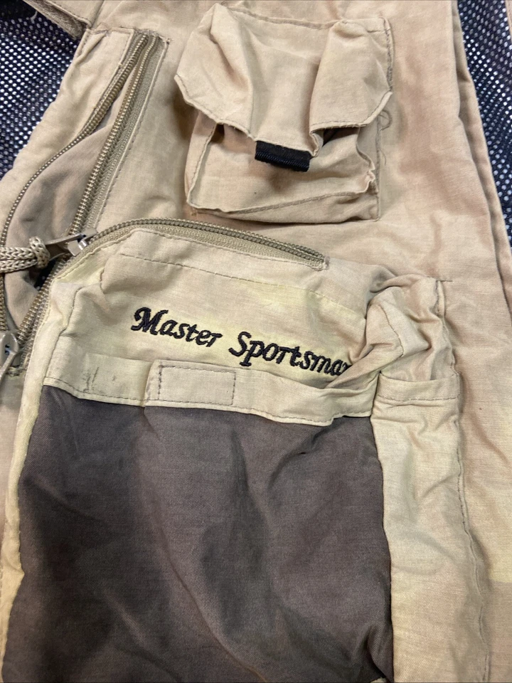 New Master Sportsman Khaki Fishing Hunting Vest Father's Day 2XL - Image 3 of 4