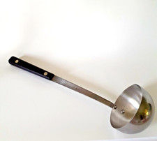 Vintage Flint Arrowhead Ladle Black Handle Stainless Steel USA Riveted