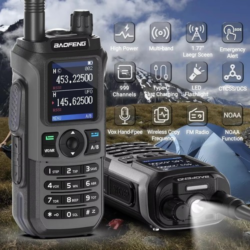 Baofeng UV 21 Pro Wireless Copy Frequency Walkie Talkie Long Range Waterproof Fl - Picture 3 of 9