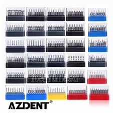100pcs AZDENT Dental Diamond Burs FG Burs Drill Composite Polishing Kit